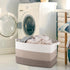 OIAHOMY Extra Large Blanket Basket, 90L Cotton Rope Woven Laundry Basket for Toy & Blanket Storage (Gradient Brown)