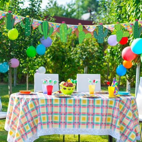24 Pcs Cactus Cutouts Wooden Ornaments | Summer Themed Party Banner DIY Green Decoration for Mexican Birthday Baby