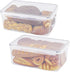 Tiawudi 2 Pack Large Bread Box for Kitchen Countertop, Airtight Bread Storage Container