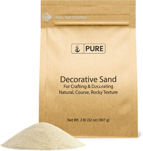 PURE ORIGINAL INGREDIENTS Natural Decorative Sand, 2 lbs, Real Sand for Crafts and Decor