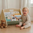 ZICOTO Decorative Wooden Bookshelf with Handle for Kids Rooms - Keeps Books
