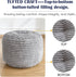 Room,Office,20"x 15",Light Round Pouf Ottoman,Corduroy Poufs with Memory Foam Filling for Foot Rest,Soft Footstool