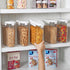 Set, 3 (135.2oz/4L) Vtopmart Cereal Containers PCS Airtight Food Storage Container with Flip-Top Lids, Plastic