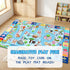 3x5, ABC Rug with Alphabet Animals Numbers Shapes, Kids Rugs for Playroom Non Slip Educational Area Rug for Bedroom