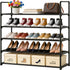 Yegazte 5 Tier Shoe Rack Large Capacity, 34.3" Wide Adjustable Shoe Organizer for