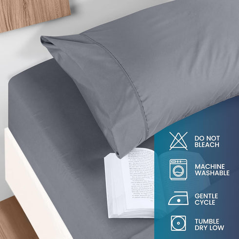 Utopia Bedding Twin Sheets Set - Soft Brushed Microfiber for Twin Size Bed - Includes 1 Fitted, 1 Flat, & 1 Pillow Case