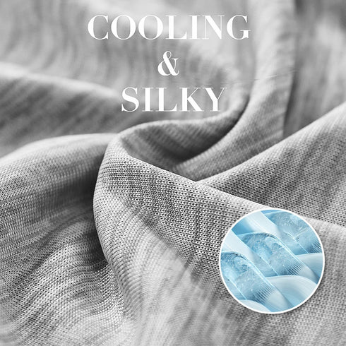LUXEAR Cooling Blanket for Hot Sleepers, Japanese Q-Max>0.4 Arc-Chill Fiber, Twin Size 59 X 79in - Gray