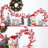 8.9FT (1) Lulu Home Red Berry Garland, Flexible Artificial Christmas Holly Berry Vine, Winter Berry Garland for Mantle