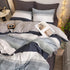 FenDie Standard Pillow Cases Set of 2, Striped Pattern Blue Grey Bed Pillowcases, Queen Size 20x26 Inch