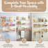 Stelzriede Set 3 31.5" 3.9" 3.7 Floating Book Shelves for Nursery Nursery Shelves for Wall with Hanging Rod of Wooden