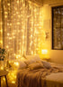 300 9.8ft 9.8ft 8 Brightown LED Fairy Curtain Lights, x Warm White Curtain String Lights, USB Plug in Lighting Modes