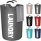 StorageRight 115L Large Laundry Basket, Collapsible Waterproof Hamper with Foam Protected Aluminum Handles (Grey)