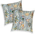 Outdoor Throw Pillows 16x16 Inch, Water Repellent Patio Pillows with Inners Set