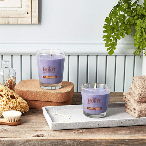 Root Candles Honeycomb Veriglass Scented Beeswax Blend Candle in English Lavender Large