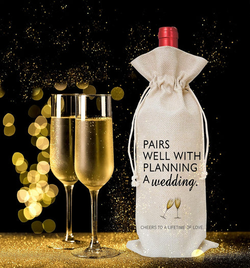 Wine Bag Wedding Gift for Mr and Mrs - Engagement Gift J14