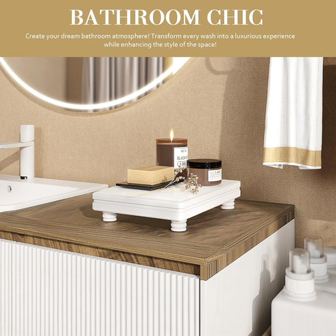 Counter EOSAHR Decorative Pedestal Stand for Home Decor Farmhouse Bathroom Organizer & Soap Holder for Bathroom Sink