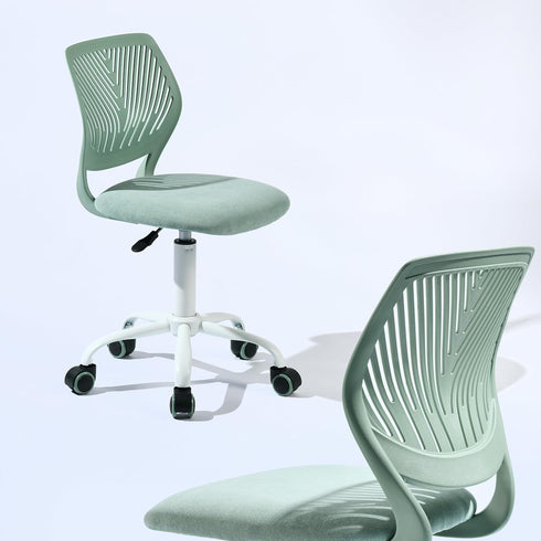 Armless 1PC) Homy Casa Home Office Desk Chair, Colorful Task Chair with Soft Mesh Padded Cushion, Height Adjustable