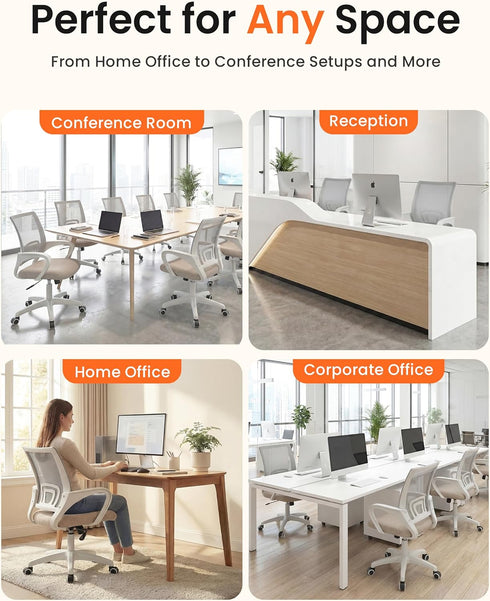 NEO CHAIR Office Desk Computer Chair Ergonomic Mesh Gaming Cushion Seat with Comfy Lumbar Mid Back Support Adjustable