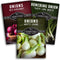 Short Day Onion Seeds 3 Variety Collection Red Burgundy, White Grano &