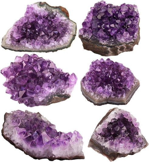 rockcloud Natural Purple Amethyst Quartz Crystal Cluster, Geode Druzy Home Decoration Gemstone Specimen