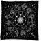 Indian Consigners Zodiac Altar Cloth for Witchcraft Tarot Spread, 36 by 36 Spiritual Square Cloth Galaxy (Zodiac Silver)