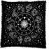 Indian Consigners Zodiac Altar Cloth for Witchcraft Tarot Spread, 36 by 36 Spiritual Square Cloth Galaxy (Zodiac Silver)