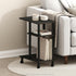 Furinno Turn-N-Tube Side Table, 3-Tier C-Shape End Table with Wheels, Toolless Assembly