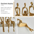 Octdays Gold Decor Thinker Statue, Abstract Art Sculpture Coffee Table & Bookshelf Decor Accents, Modern Living Room