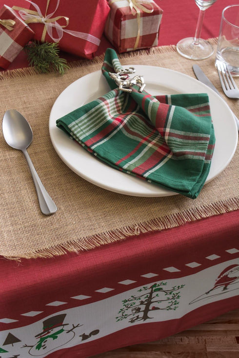 DII Jute Burlap Collection Kitchen Tabletop Placemat Set, 13x19, Solid Natural, 6 Count