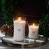 WoodWick Medium Hourglass Candle White Teak Premium Soy Blend Wax Pluswick Innovation Wood Wick Made in USA