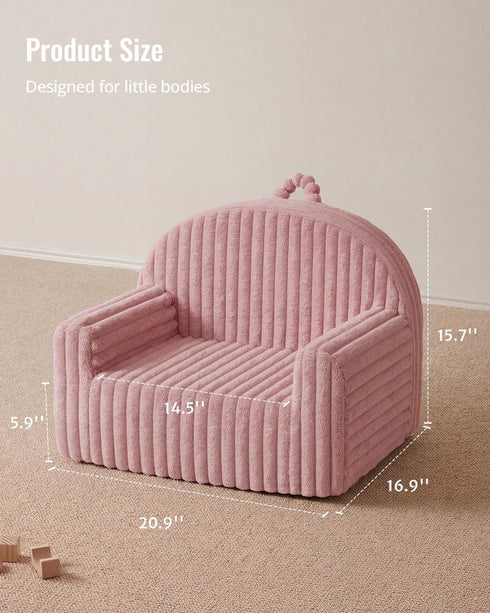 Blissful Diary Toddler Chair, Snuggly Soft Kids Sofa Chair, Supportive Toddler Couch for Girls and Boys, Kids Furniture
