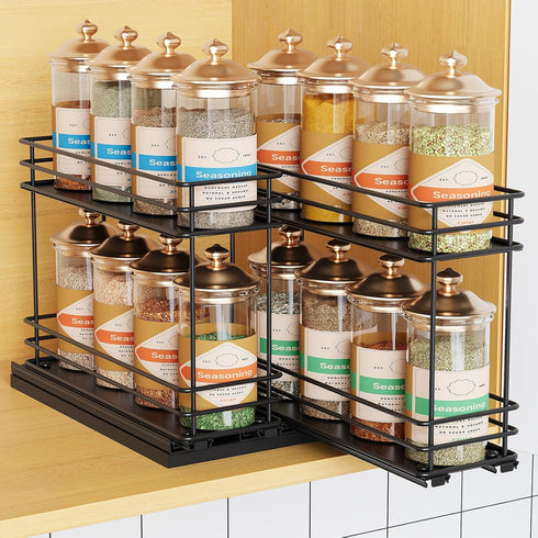 Mystozer Pull Out Spice Rack Organizer for Cabinet, Slide Out Spice Racks,