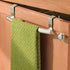 iDesign Axis Curved Over-the-Cabinet Kitchen Bar Holder for Dish and Hand Towels, Brushed Stainless Steel