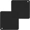Silicone Trivets Mats for Hot Pots and Pans, Non-Slip Heat Resistant Hot Pads Set of 2, Black