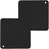 Silicone Trivets Mats for Hot Pots and Pans, Non-Slip Heat Resistant Hot Pads Set of 2, Black