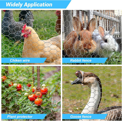 13.7 157 30 Chicken Wire Mesh in x in Silver Floral Chicken Wire Poultry Netting Hexagonal Galvanized PVC Coated Wire