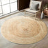4ft /48 inch/122 cm Asrug Faux Jute Round Rug Area Rug Washable Non-Slip Circle Rug Soft Touch Circle Rugs Round