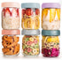 YUNCANG 6-pack Overnight Oats Containers with Airtight Lids, 16 oz Wide Mouth