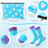 Sliner 4 Pcs Dental Assistant Gifts for Women, Cute 12 oz Teeth Tumbler, Cosmetic Bag, Keychain, and Socks