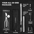 Wine Chiller Set with 2 Chill Rods + Foil Cutter - Premium 3in1 Stainless Steel Bottle Cooler Stick, Decanting Aerator