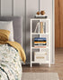 TUTOTAK Corner Shelf, 4-Tier Corner Bookshelf for Small Space, Narrow Display Corner
