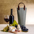 Tirrinia Insulated Single Wine Gift Tote Bag, Padded Thermal Wine Bottle Carrier for Travel, Picnic, Blue Stripe