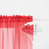 Mrs.Naturall Red and Black Curtains, 63 Inch Length, Set of 1 Sheer Panel for Bedroom Decor