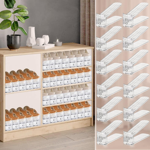 Closet,6 Pack Closet FENRUNXU Shoe Slots Organizer for Shoe Stacker Shoe Rack Organizer for Space Saver Storage Shoe