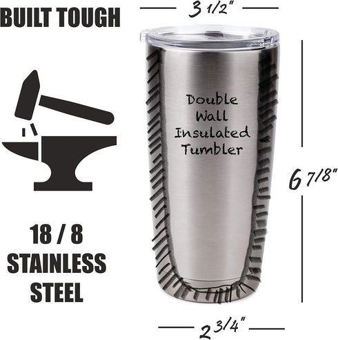 SERENGETI 20 Oz. Stainless Steel Tumbler, Vacuum Insulated with Spill Proof Lid, 3D Print, Chocolate Labrador