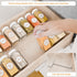 Yieach 4 Pack 9" 17.7" Adjustable Narrow Spice Rack for Drawer - Expandable From to - Acrylic Drawer Seasoning