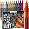 ARTISTRO 12 Metallic Paint Pens for Glass Marking, Rock Painting, Ceramic, Wood,