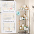 3Tier 12 SWTYMIKI Standing Shower Caddy Corner - Stainless Steel ShowerOrganizer Shelf with Hooks and Adhesive Pads