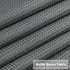 Tier Curtains, Waffle Woven Textured Kitchen Tier Curtains, Waterproof Half Window Covering, 30" x 24", Grey, Set of 2