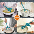 Teal Blue Kitchen Utensils Set, E-far 15-Piece Silicone Cooking Utensils with Holder, Heat Resistant for Cooking
